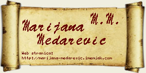 Marijana Medarević vizit kartica